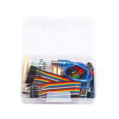 Andoer Kit para iniciantes Kit de aprendizado para iniciantes com placa de ensaio LED Jumper Wire Bo