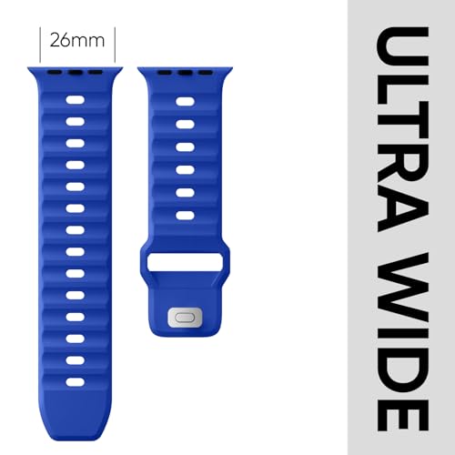 Image of Sport Bands 6-Pack Compatible with Apple Watch Ultra 3 /2 Band 49mm 46mm 45mm 44mm 42mm, Wide Soft Silicone Wristbands Waterproof Strap Men for iWatch Series 11 10 9 8 7 6 5 4 3 SE Ultra