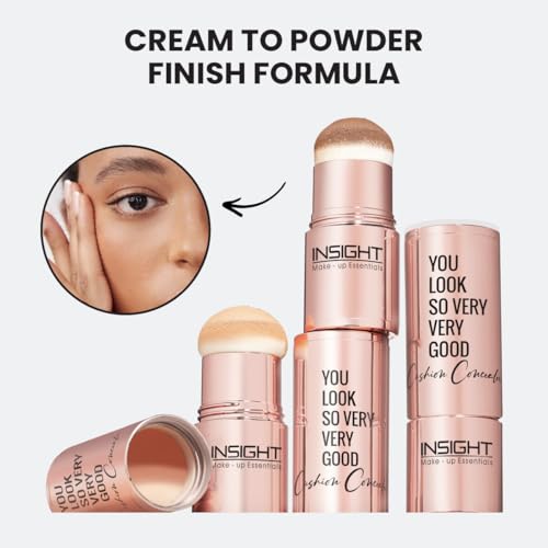 Image of INSIGHT Cushion Concealer for Natural Flawless Finish | Vitamin E Infused | Featherlight, Buildable Coverage | Multipurpose & Travel-Friendly | Shade: Vanilla, 3g