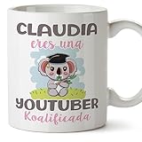 MUGFFINS Tazas Personalizadas para YOUTUBER - En Español - Koalificados Personalizados - 11 oz / 330 ml - Regalo Personalizable original y divertido