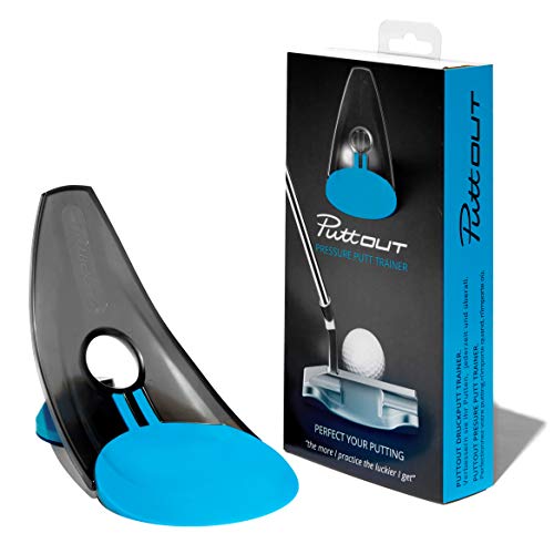 PuttOut Pressure Putt Trainer - Perfect Your Golf Putting (Blue)