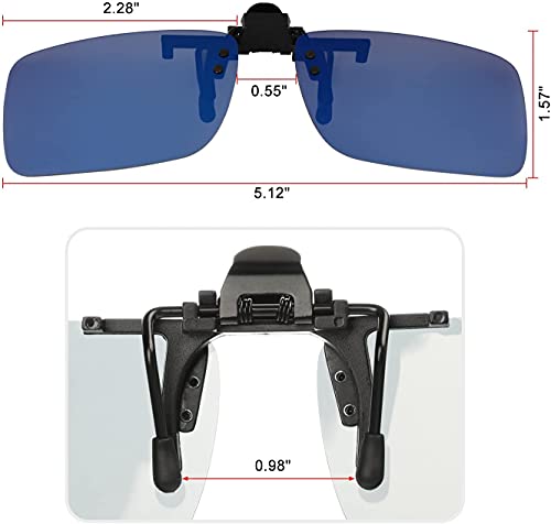 Image of Hifot Clip on Sunglasses 4 Pack,Polarized Lens Fit Over Prescription Glasses,Flip up Rimless Sunglasses