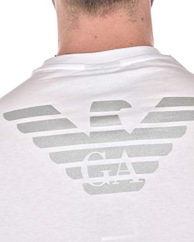 Giorgio Armani Armani Men's Jersey Cotton Crew Neck Logo T-Shirt Optic White S #TOP4