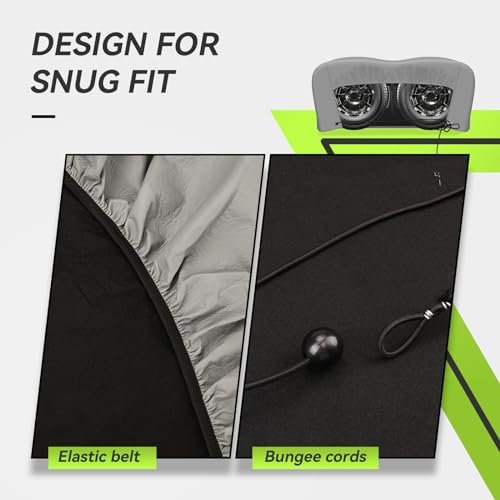 Image of RVMATE RV Tire Covers, Dual Axle Wheel Cover (2 Pack) Fits 30 inch-33 inch Diameter Tires, Waterproof Anti-UV Grey Dual Tire Covers RV Accessories for Truck /Trailer