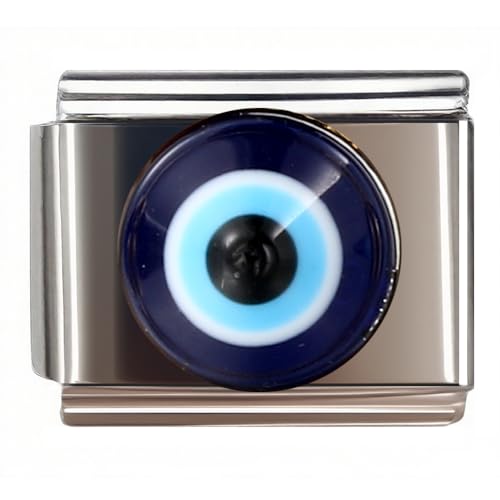 NOOFNO Italian Bracelet Charms,Compatible for 9mm Italian Charm Bracelets for Women,Men,Sky,Evil Eye .ICJ363