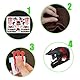 SGQTGIMU Reflektierend Helm Aufkleber, Rot Monster Sticker, Wasserdicht Motorrad Sticker, Motorrad Aufkleber für Motorradhelm, MotorräDer, Auto Und GeläNdemotorräDer