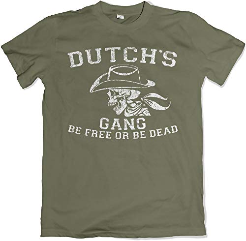 Teamzad Dutchs Gang Be Free Or Be Dead Verde Camiseta Medium
