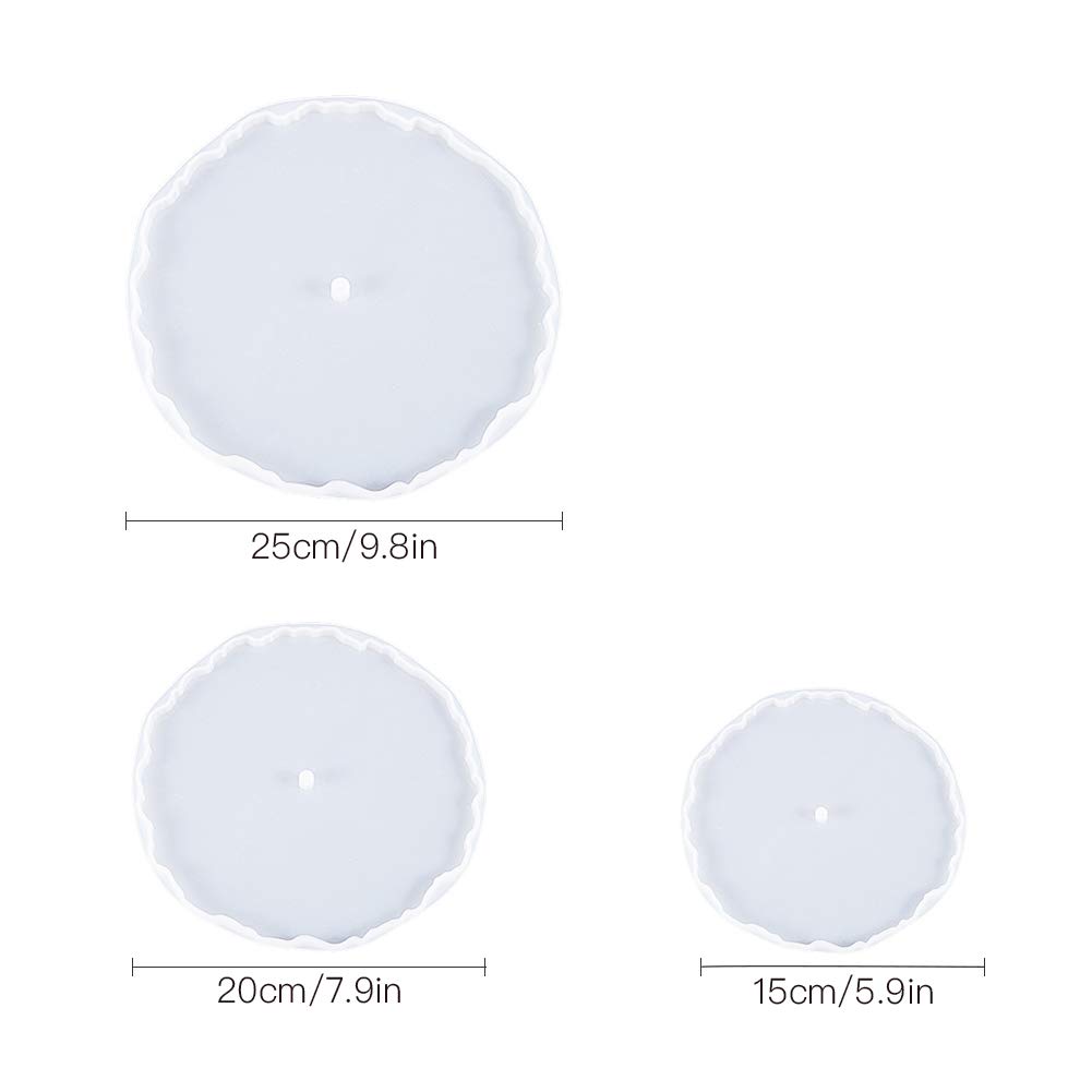 MSDADA Stampi in Resina Epossidica, a 3 Livelli Irregolari in Silicone Stampo,Torta Stand Stampi in Silicone per Riutilizzabile, per Torte Fai da te e Frutta, Dessert