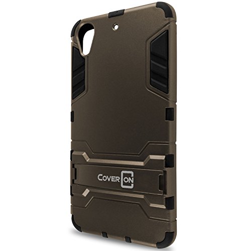 Htc Desire 626 / 626S Case, Coveron® [Shadow Armor Series] Dual Layer Hybrid Cover Kickstand Phone Case For Htc Desire 626 / 626S - Gray & Black #TOP3