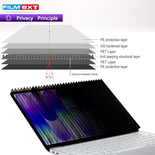 Image of FILMEXT Magnetic Privacy Screen for Macbook Neo 13 inch (2026, A18 Pro) | Removable Anti Blue Light Anti Spy Filter Laptop Screen Protector for Mac 13in Model A3404