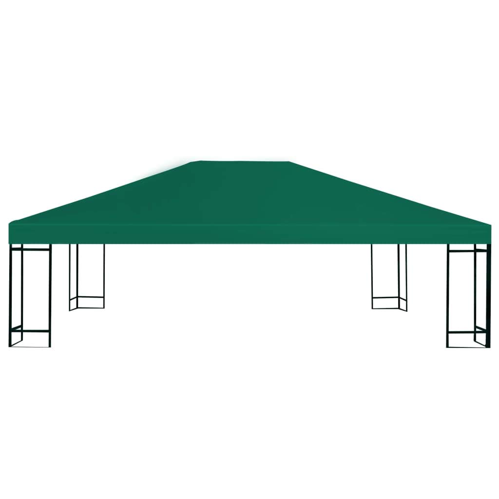 vidaXL Toldo de Cenador, Cubierta Superior de Carpa, Techo de Repuesto, Pabellón para Jardín Patio Terraza Casa, Verde 312 g/m² 4x3 m