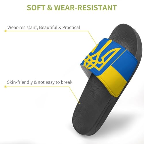 Ukraine Flag National Emblem Slippers for Men Wormen Shower Bathroom Slipper Indoor Beach Non Slip Sandal3