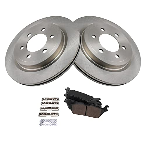 Image of TRQ Rear Brake Pad and Rotor Set Ceramic