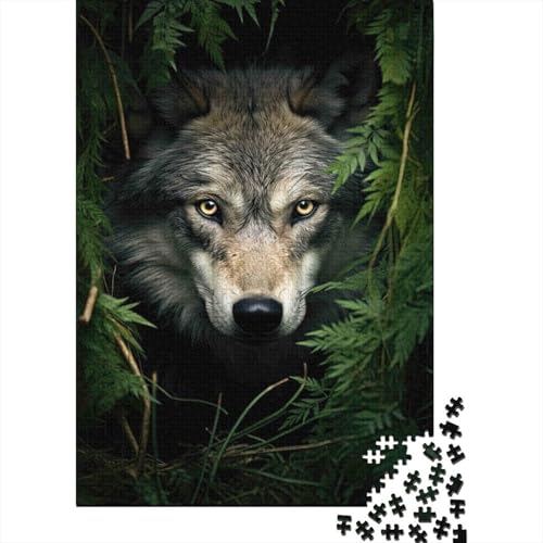 Puzzle de lobo de 1000 piezas para decorar el hogar y relajarse en casa