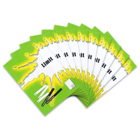 Limit Schulheft A4, 16 Blatt, Lineatur 25, liniert mit Rand, grün, 10 Stück Cover