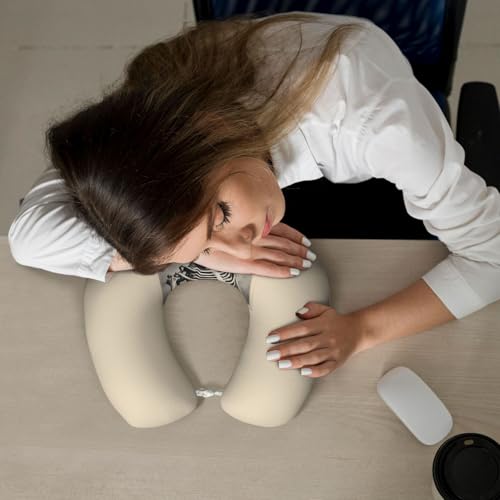 Almohada de viaje tradicional con espuma viscoelástica negra miniatura 7