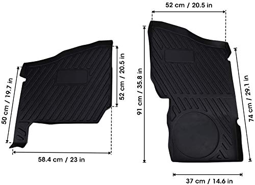 Ranger Xp 1000 Front Floor Mats,A & Utv Pro All Weather Protection Floor Liners Tpe Material Slush Liner For 2018-2023 Polaris Ranger Xp 1000 Crew Accessories, Replace # 2882780 #TOP6