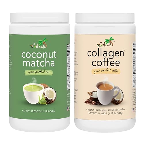 CAcafe Coconut Matcha and Collagen Coffee Variety (2-Pack)