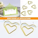 Gold Paper Clips, 100 PCS Small Paperclips Metal Heart Paper Clip Golden Heart Shaped Paperclip for Books Postcards Document - Image 6