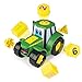 TOMY John Deere Johnny Tractor Learn e Pop, Multicolore, S-M, 46654