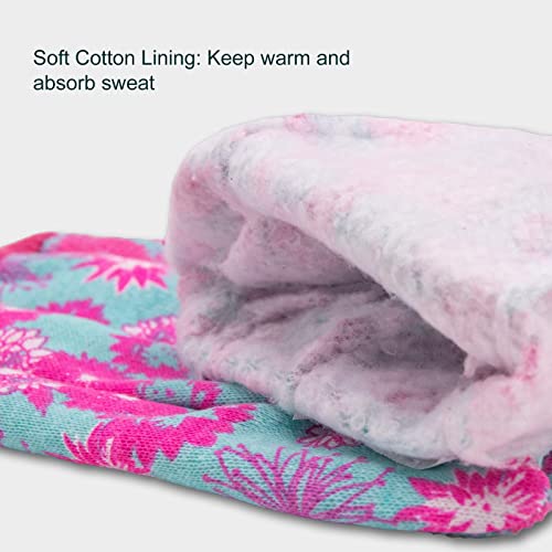 Facelandy Garden Gloves Women,6 Pairs Breathable Floral Printing Jersey Garden Pink Gloves With Pvc Grip Dots,Women Work Gloves #TOP3