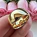 TUTISS 10mm Gold Tungsten Rings for Men Women Engagement Wedding Bands Domed Polished Comfort Fit Size 10