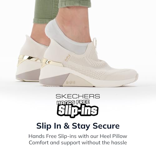 Skechers Skechers Women's A-Wedge-Crecent Hands Free Slip-ins Sneaker, Taupe, 6