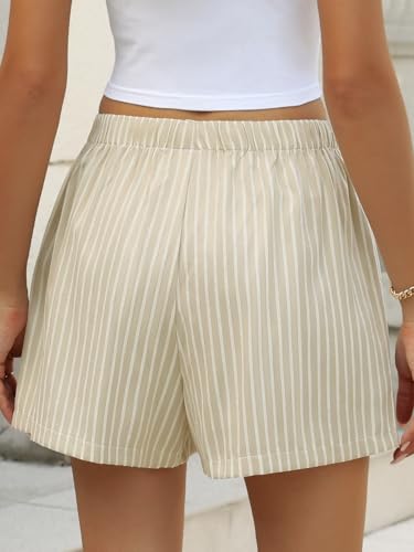 Image of ANRABESS Boxer Shorts for Women Gingham Pajama 2026 Summer Casual Lounge Sleep Plaid Shorts Y2K Beach Bottoms