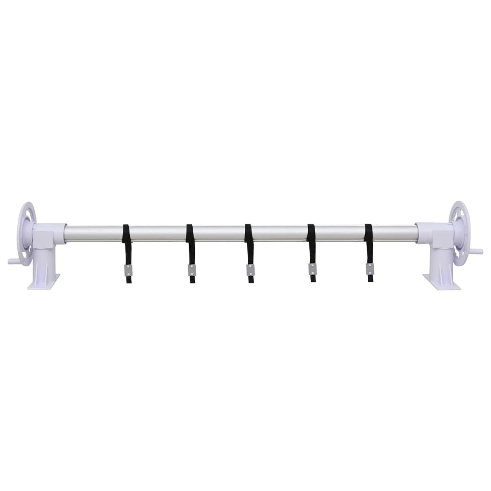 Enrollador de piscina con ruedas 200-500 cm, sistema de enrollado ajustable para lonas solares, lona de piscina, dispositivo de enrollado para lona de piscina, base de plástico