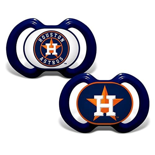 Image of BabyFanatic Pacifier 2-Pack - MLB Houston Astros - Officially Licensed League Gear