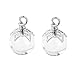 Produktbild 2pcs Mini Flaschen Glasflasche Wishing Glasfläschchen Silber Blumen Kappe