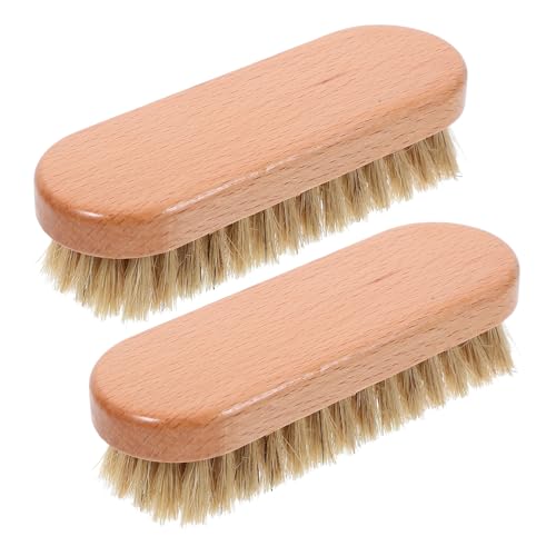 Cepillo para limpiar zapatos de cerdas naturales que elimina la suciedad sin rayar el cuero 2