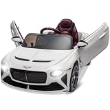 Garvee Elektroauto Für Kinder 12V Bacalar – Lizenziertes Luxuswagen Mit Fernbedienung, Federung, LED-Lichter, 3 Geschwindigkeiten, 2 Motoren, 7Ah Akku – Sicheres Kinderfahrzeug Mit Scherentüren