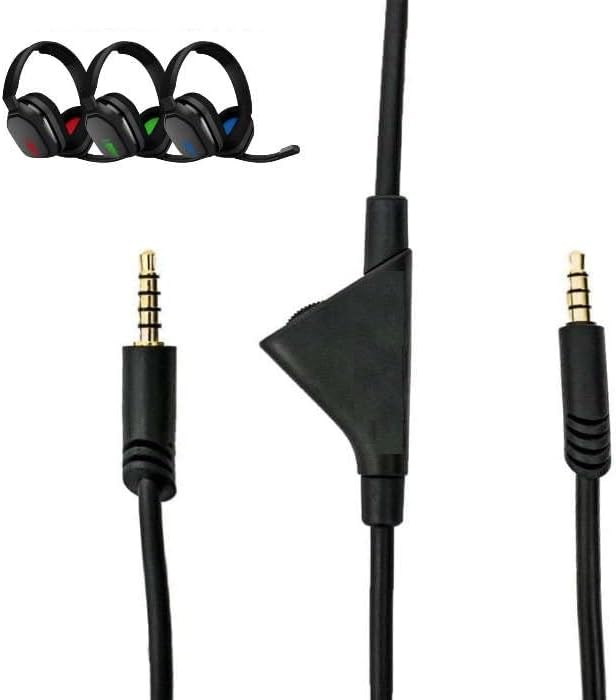 2.0M A10 Volume Control Cable Cord (Original Cable, No Mute Function) Plus Mic Foam Accessory Bundle
