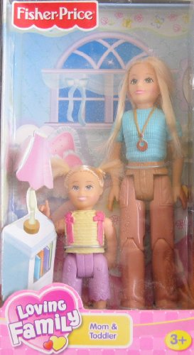 Loving Family Dollhouse Figures: Mom & Toddler
