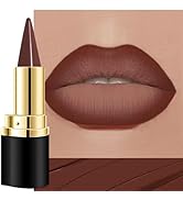 Kaely Dark Brown Gradient Matte Lipstick Lip Liner Pencil for Women, 2in1 Flawless Contour Gradua...