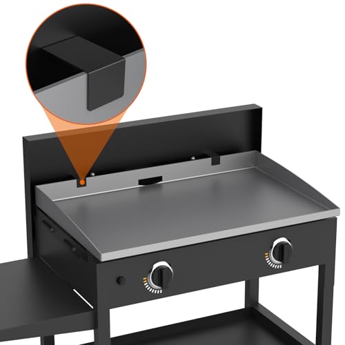 5003 Hard Top Lid Cover with Handle for Blackstone 28” Outdoor Griddle, Hard Cover for Blackstone 28 inch Front or Rear Grease Model, Black