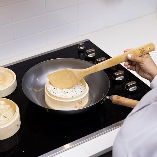 Joyce Chen Burnished Bamboo Wok Utensils, 3-Piece Stir Fry Set