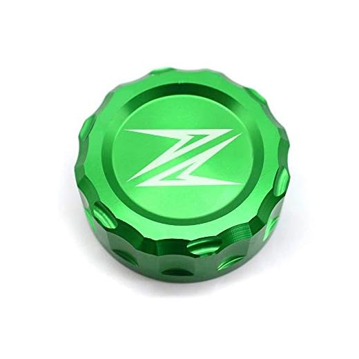 Motocicleta Tapa del Depósito del Líquido de Frenos Posterior para Kawasaki Z900 2016 Z800 2013-2015 Z750 750R Z1000 2009-2016 (Verde)