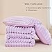 ZRNBAST Fluffy Full Size Comforter Cover 3 Pcs Super Soft Faux Fur Duvet Cover Set Light Purple Plush Fleece Bedding All Seasons Warm Bed Set with Zipper Closure and 2 Pillowcases(Light Purple, Full)