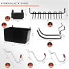 Calax 338PCS Pegboard Hooks Organizer Kit, Fit 1/8 or 1/4 inch Peg Board with Storage Bins, Pegboard Assortment Hooks Accessories Tool Hanging Storage for Garage, Kitchen, Bathroom (338)