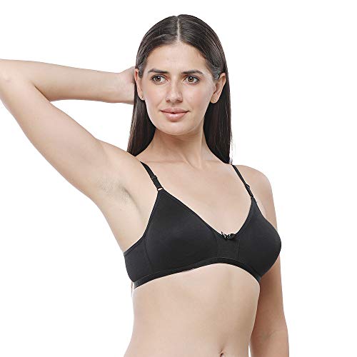 Image of Daisy DEE Women's Cotton Seamless Non-Padded Full Coverage Wire Free Low Neck Bra - Prima