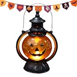 Attrayant nostalgique : capturant l'esthétique rétro d'une lampe poney classique, notre lanterne LED citrouille ajoute une touche vintage à votre configuration d'Halloween, insufflant une délicieuse sensation de nostalgie.