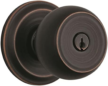 Brinks Push Pull Rotate Door Locks Stafford Entry Door Knob, Tuscan Bronze, 23001-150