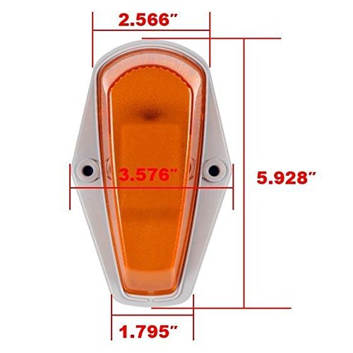5Pcs Cab Marker Roof Running Light Amber Cover Lens With T10 White Led Bulbs Replacement For 1973-1997 Ford F-150 F-250 F-350 F Series Pickup Super Duty Trucks #TOP5