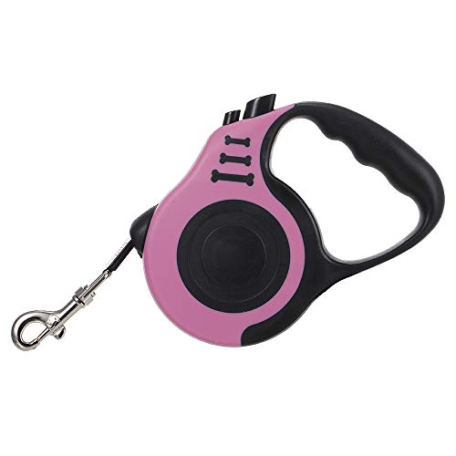 Nishore Trela retrátil para cães Trela de caminhada para animais de estimação com alça antiderrapant