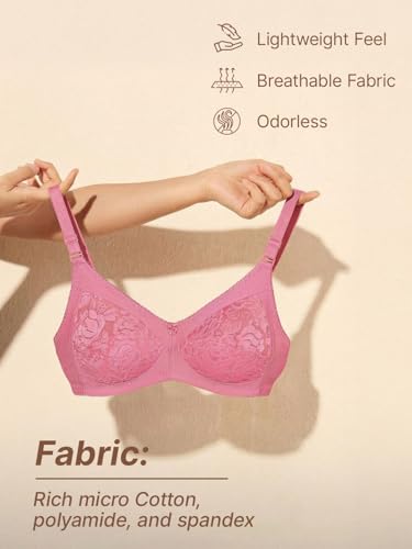 Image of INKURV Full Coverage Net Bra for Women Cotton| Comfortable Minimizer Bra for Heavy Breast Bra for Big Busts| Sag Lift Support Bra