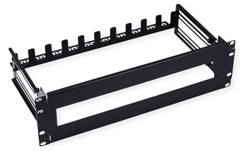 Bastidor de soporte de 19» para dispositivos de carril DIN 3U negro VALUE 6