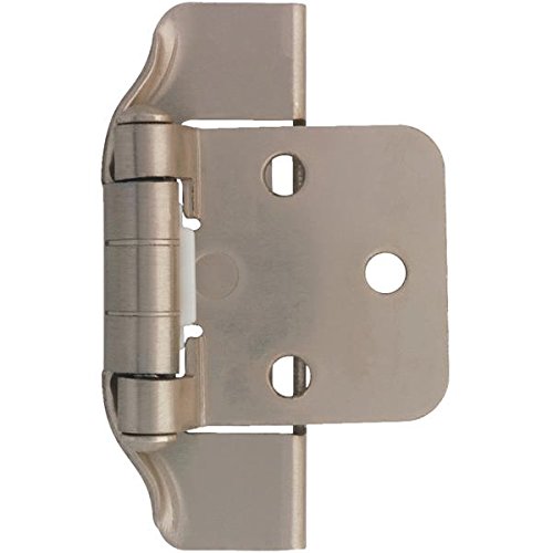 Liberty Hardware H01915L-Sn-U Semi-Wrap Overlay Cabinet Hinges, Satin Nickel, 1/2-In, 2-Pk. - Quantity 5 #TOP21
