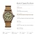 Militado ML05 38mm VH31 Quartz Watch - Domed Sapphire Crystal Field Watch C3 Super Luminous Retro Sweep Wrist Watch for Men 100M Waterproof (ML05 VH31 Bronze/Yellow Strap)